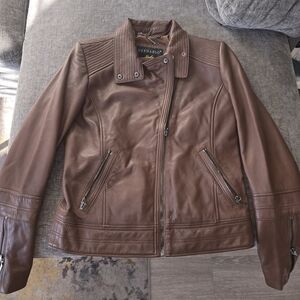 Bernardo Brown Leather Jacket